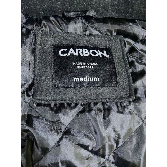 Carbon Jacket Women's Size Medium Hooded Black Short Lined Zip Up - Picture 3 of 4